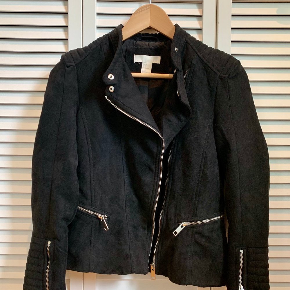 Black Faux Suede Jacket